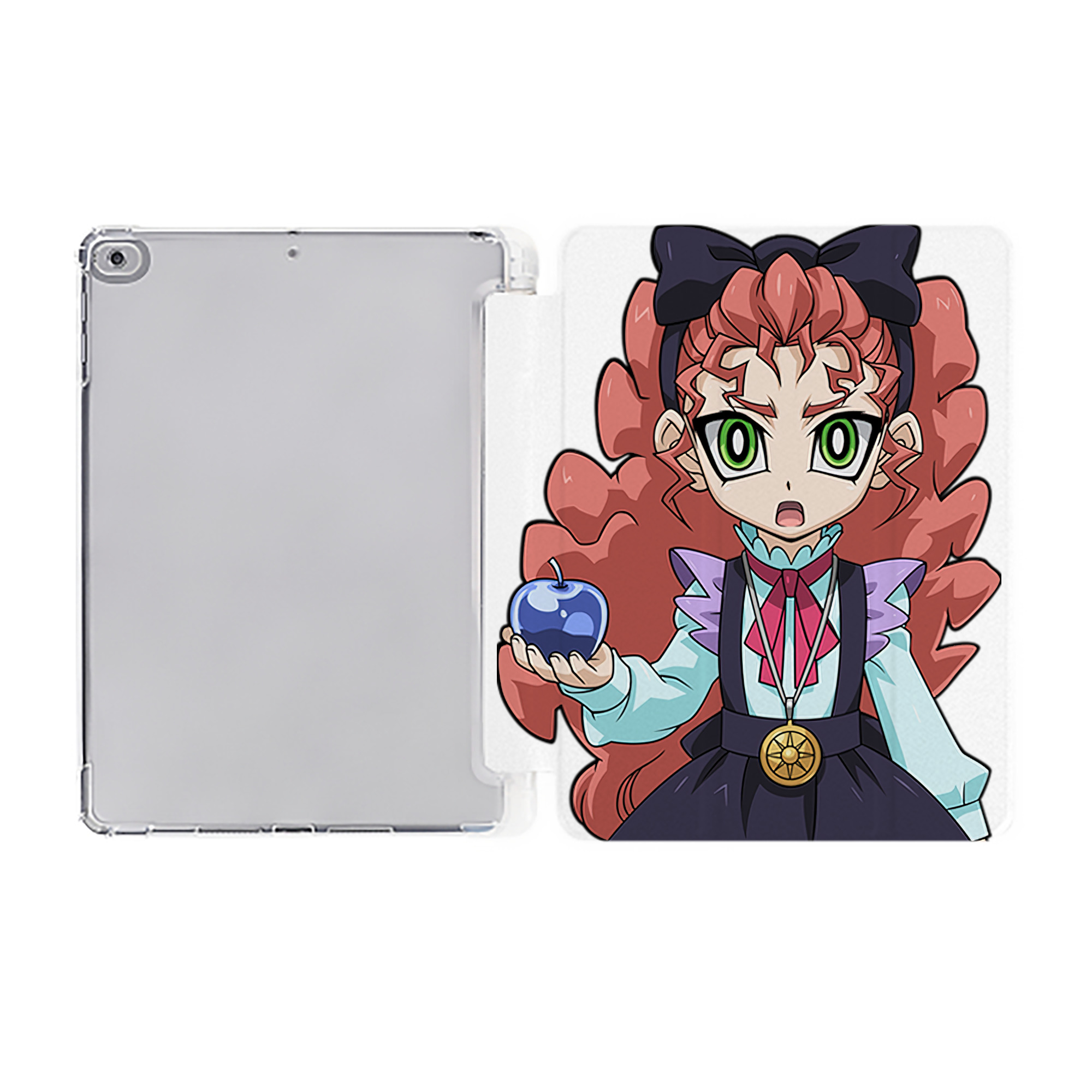（画像用） 遊☆戯☆王 Yu-Gi-Oh! IPad ケース ペン収納付き 三つ折りスタンド PUレザー×シリコン 対応機種9.5/10.5/10.9インチ